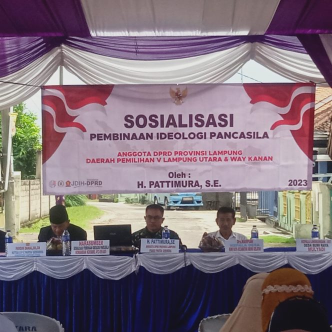 
 Sosialisasi Pembinaan Ideologi Pancasila Bersama Anggota DPRD Lampung Hi.Pattimura.SE.MM Daerah Pemilihan V Lampung Utara dan Way Kanan.