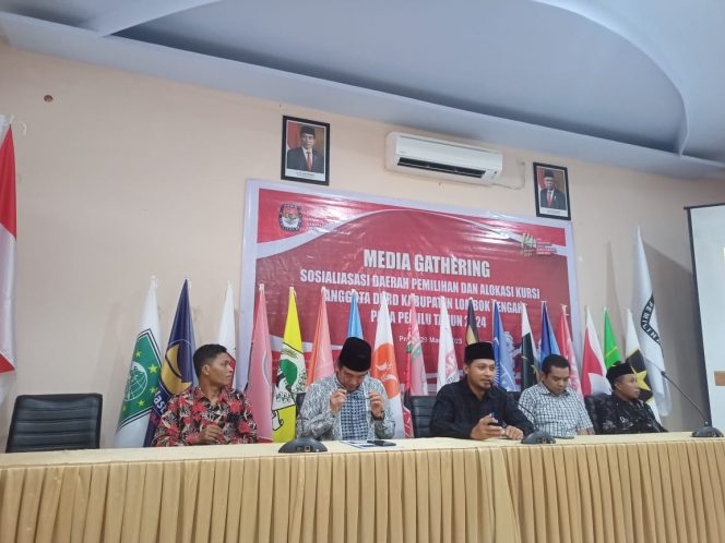 
 KPU Lombok Tengah Sosialisasi Dapil dan Alokasi Kursi DPRD Dengan Media Gathering