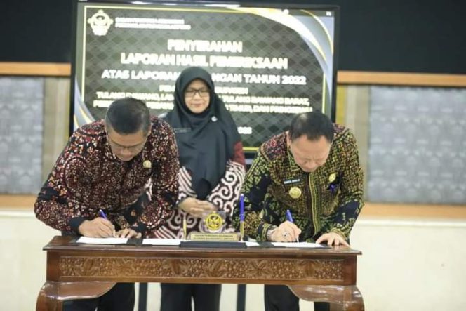 
 Tulang Bawang meraih opini WTP yang ke 9 dari BPK-RI