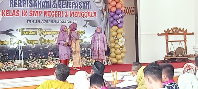 
 Ini Yang disampaikan Ibu Elia Saat Acara Pelepasan Kelas IX SMPN 02
