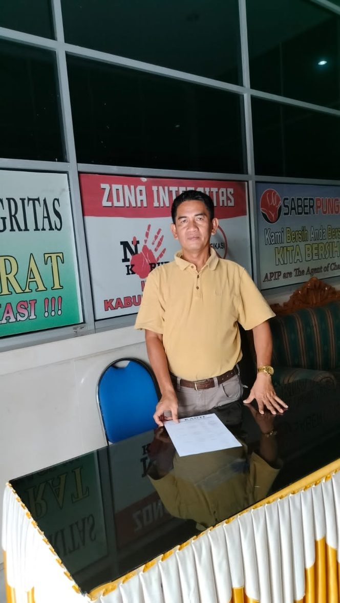 
 Sancik Ketua LSM KANTI Laporkan Adanya Dugaan Korupsi Dana Desa Beliti Jaya Kabupaten Musi Rawas.