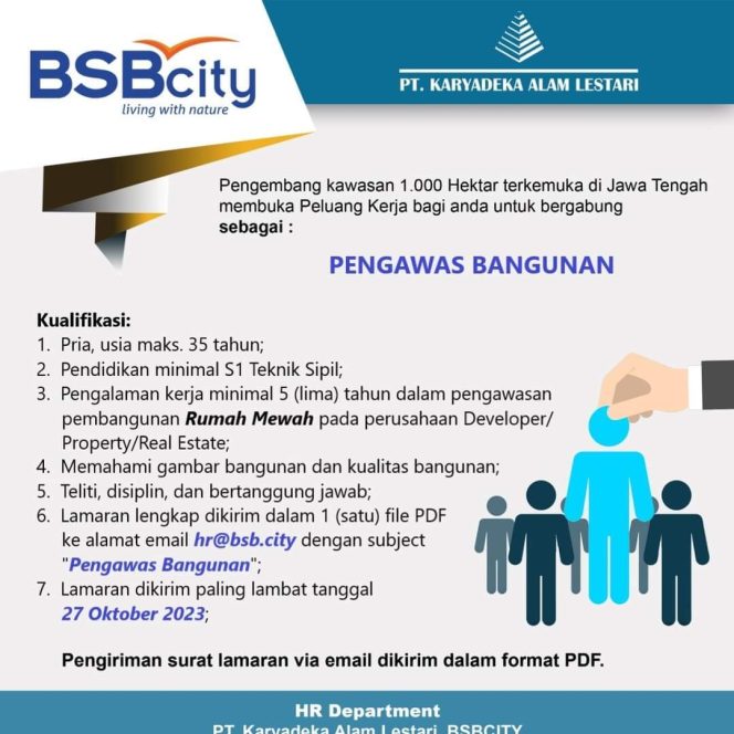 
 Lowongan Kerja PT. Karyadeka Alam Lestari BSB Semarang