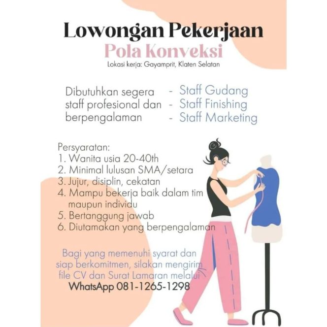 
 Info Lowongan Pekerjaan Klaten Terbaru