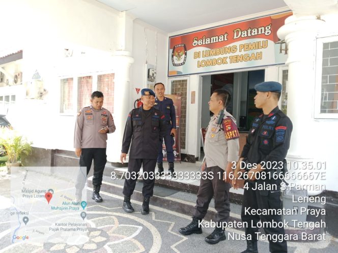 
 Pemilu semakin dekat Polres Loteng perketat  Pengamanan Kantor KPU , Bawaslu dan Gudang Logistik Pemilu