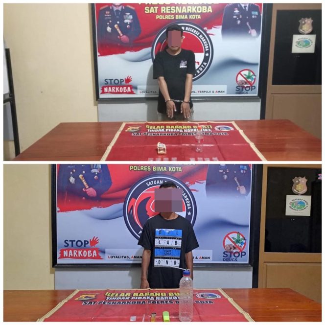 
 2 Tim Opsnal Sat Resnarkoba Polres Bima Kota Amankan Terduga Penyimpanan Narkotika Jenis Shabu