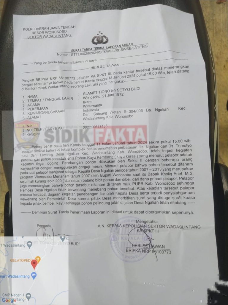 Kepala Desa Wadaslintang