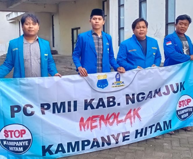 
 PC PMII Nganjuk Deklarasikan Tolak Kampanye Hitam Demi Pemilu yang Sehat dan Adil