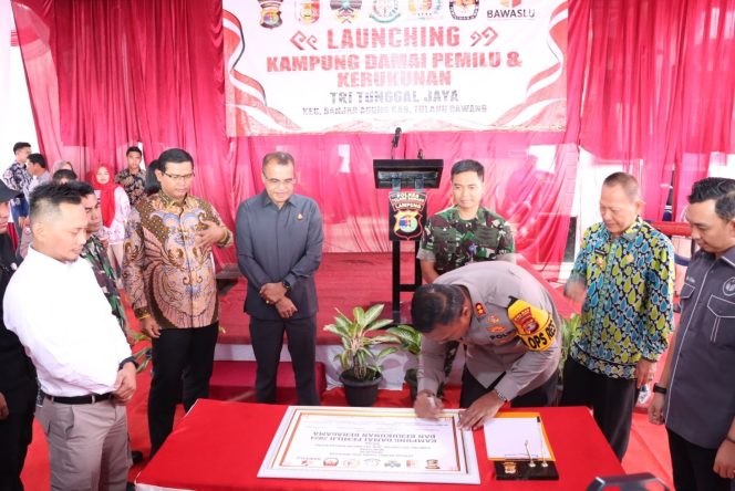 
 Launcing Kampung Damai Pemilu di Tulang Bawang, AKBP James: Pertama Kali di Lampung