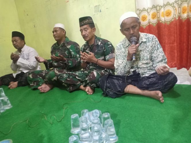 
 Kepedulian Satgas TMMD, Hadiri Tahlil dan Do’a Bersama