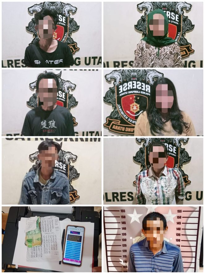 
 6 Pelaku Prostitusi Diamanakan Polres Lampung Utara