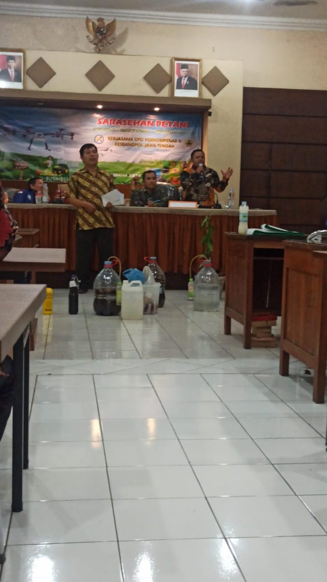 
 Tingkatkan Hasil Pertanian DPD Forkompenab Bersama Badan Kesbangpol Provinsi Jawa Tengah Gelar Sarasehan  Dan Pelatihan Agribisnis, Smart Farming Dan Pertanian Organik