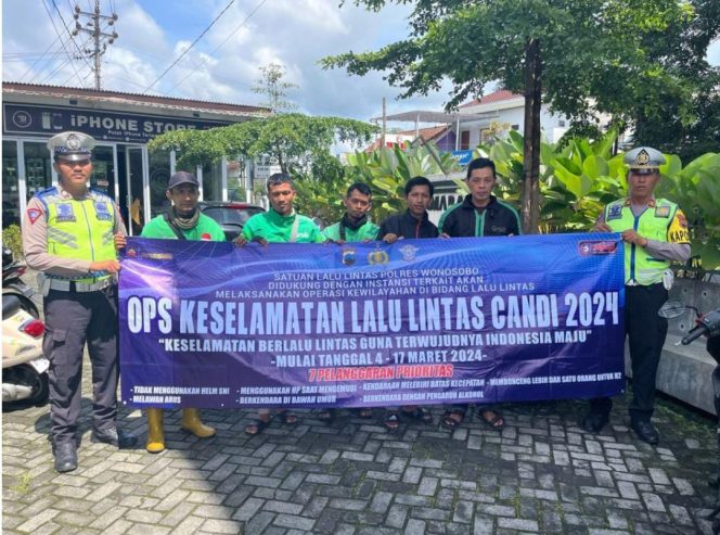 
 Satlantas Polres Wonosobo Ajak Driver Ojol Tertib Berlalu Lintas