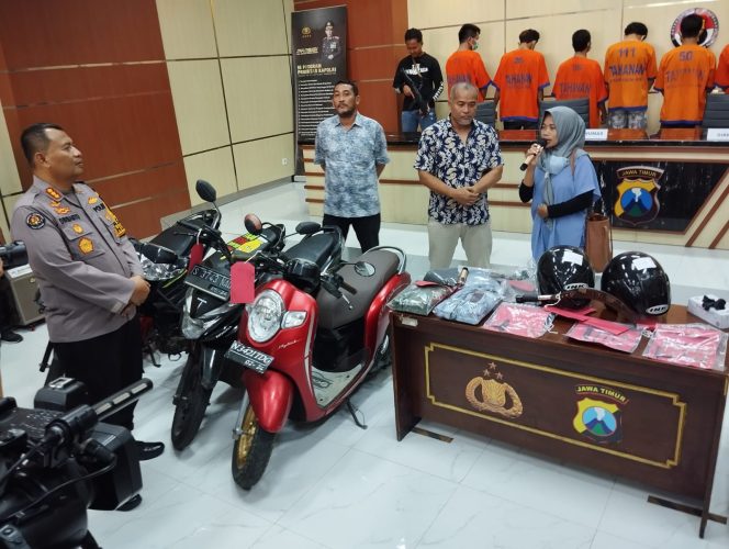 
 Polda Jatim Berhasil Ungkap Komplotan Curanmor 9 Tersangka Diamankan