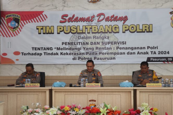 
 Tim Puslitbang Polri Melaksanakan Supervisi Di Polres Pasuruan Terkait Penanganan Tindak Kekerasan Pada Perempuan Dan Anak