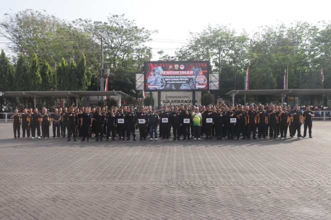 
 Polres Pasuruan Gelar Upacara Resmi Pengukuhan Komite Olahraga Polri (KOP)