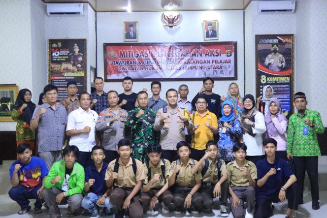
 Cegah Aksi Tawuran dan Geng Motor di Kalangan Pelajar, Polres Lampung Utara Gelar Mitigasi