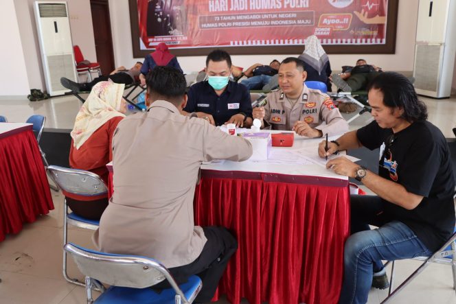 
 Peringati Hari Jadi Humas Polri Ke-73 Polres Kabupaten Demak Gelar Donor Darah 