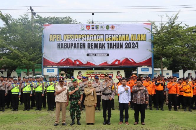 
 Apel Kesiapsiagaan Bencana Alam Digelar Polres kabupaten Demak Bersama Pemda (Pemerintah Daerah)