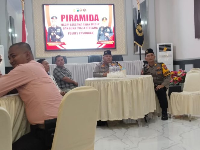 
 Jelang Idul Fitri, Kapolres Pasuruan Gelar Bukber Bareng Awak Media Pererat Sinergitas.