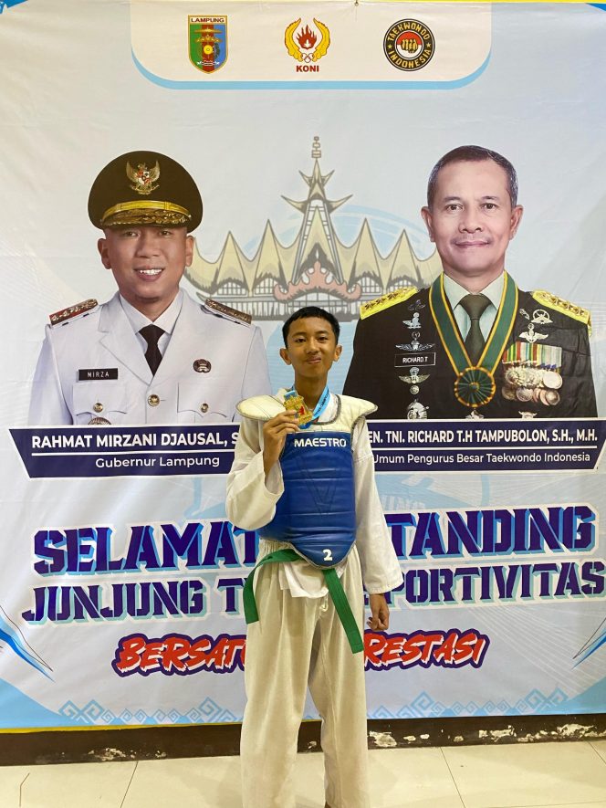 
 Hebat!!! Evan Radian Pratama, Taekwondo Putra Asal Lampung Utara Raih Emas 