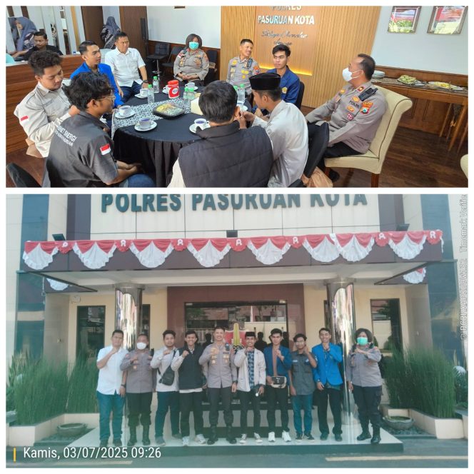 
 Kapolres Pasuruan Kota Terima Audensi BEM Pasuruan Raya, Siap Sinergi Jaga Kamtibmas dan Kolaborasi.