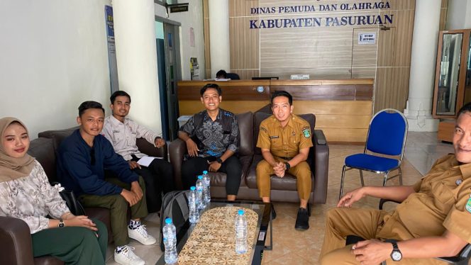 
 Gellar Audensi Bersama Dispora, Aliansi BEM Pasuruan Raya Desak Tingkatkan Penjaringan Atlet Muda Potensial.