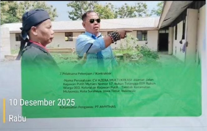 
 Wagub LIRA Jatim Soroti Proyek Pembangunan Dapur SPPG MBG di Kecamatan Gadingrejo dengan Nilai Kontrak 14,4 Miliar. 